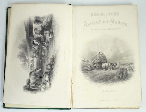 (Copland, Samuel) Agriculture Ancient and Modern. By the 'Old Norfolk Farmer'. 8 vols. pictorial engraved titles, engraved plates and text illus.; publisher's gilt-pictorial cloth, 4to.